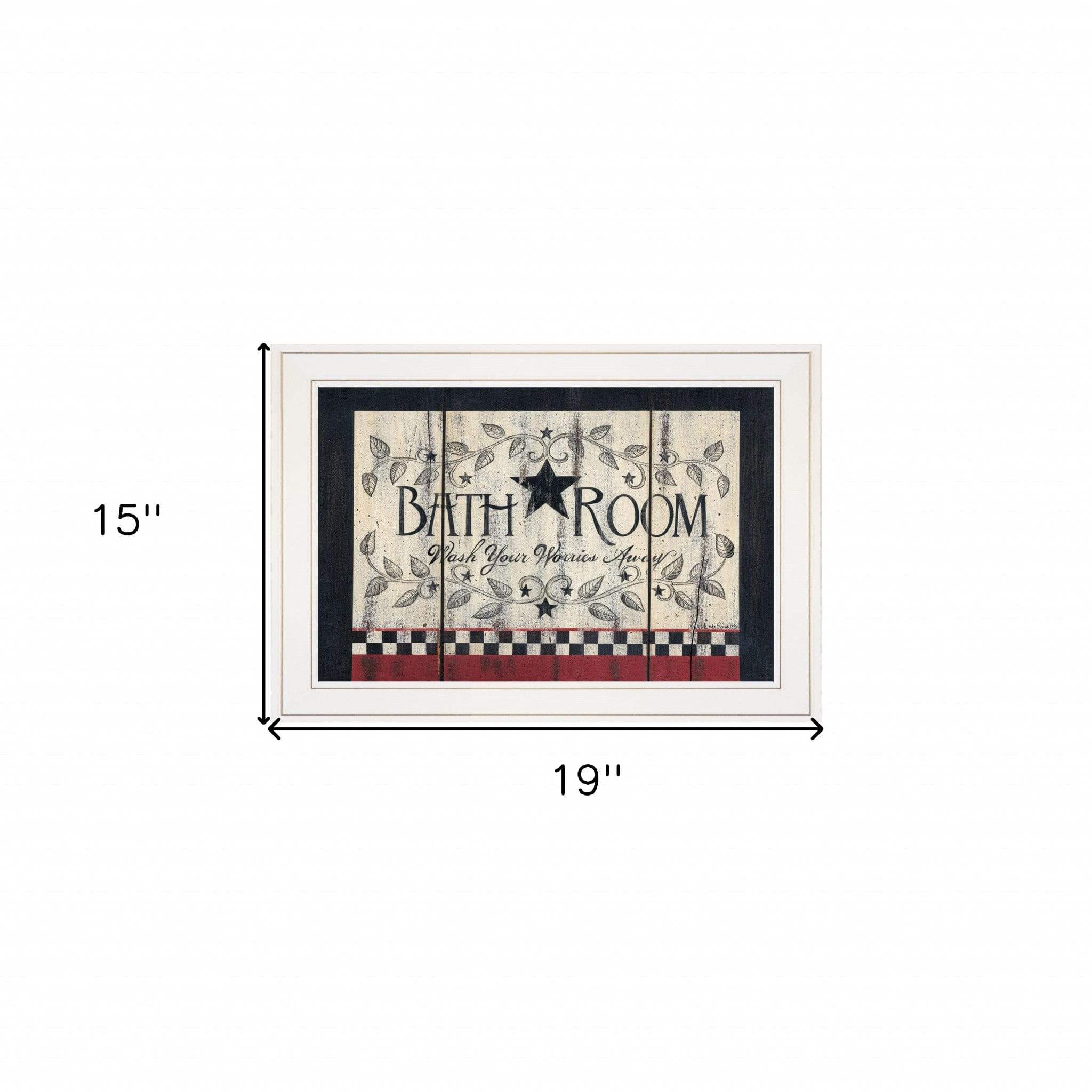 Bathroom White Framed Print Bathroom Wall Art - Homeroots - Flyclothing LLC