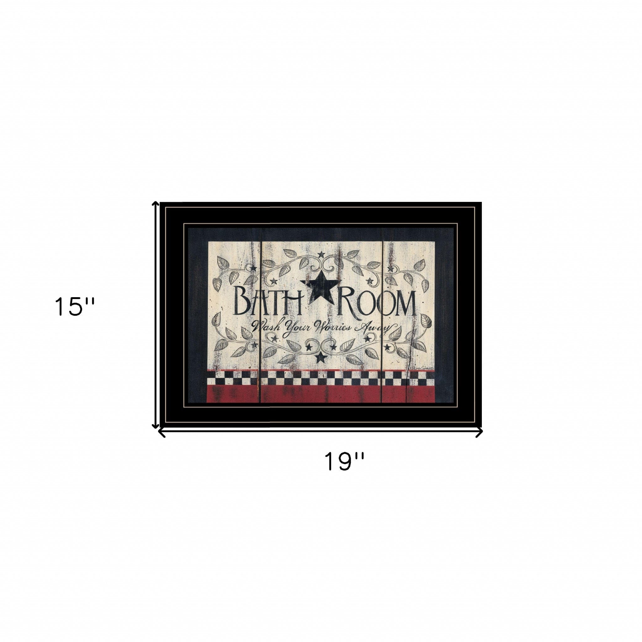 Bath Room Black Framed Print Bathroom Wall Art - Homeroots