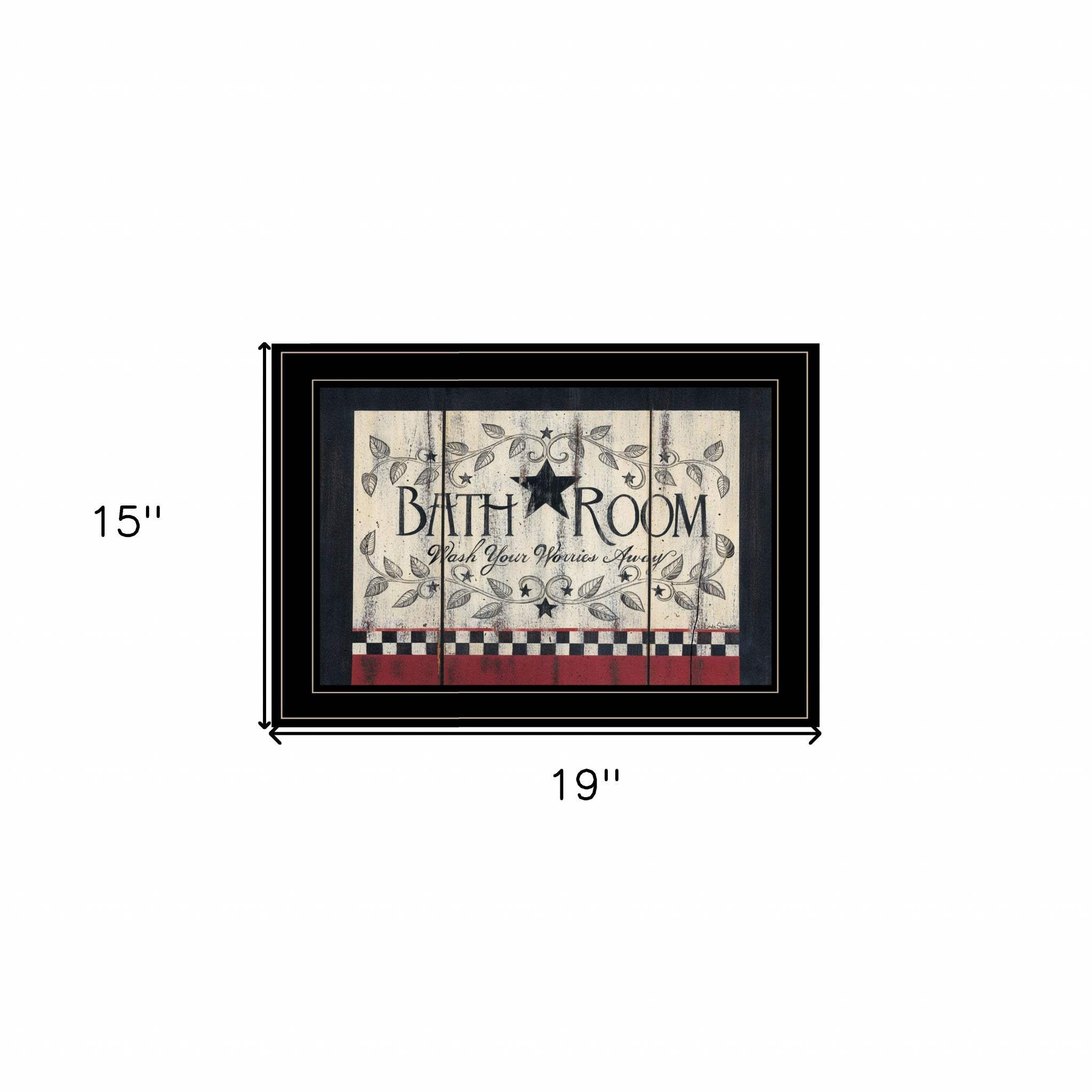 Bath Room Black Framed Print Bathroom Wall Art - Homeroots - Flyclothing LLC