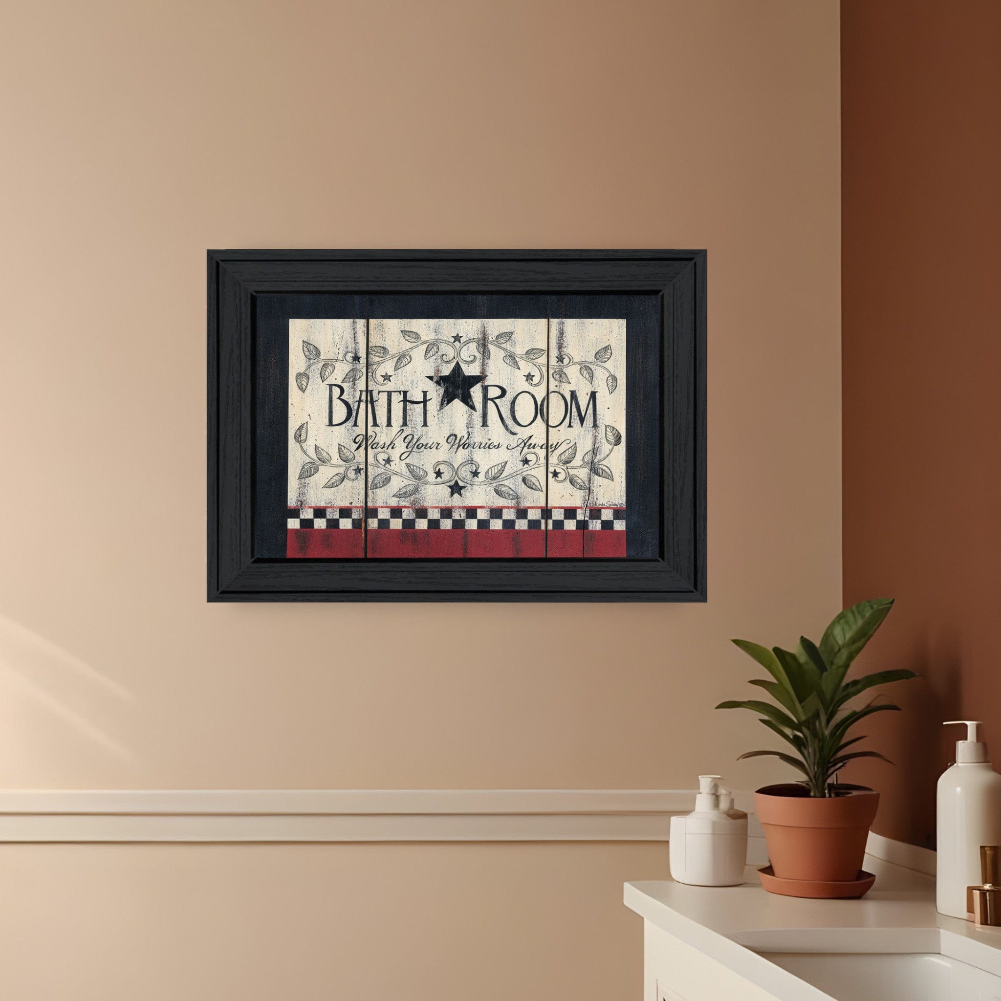 Bathroom 4 Black Framed Print Bathroom Wall Art - Homeroots