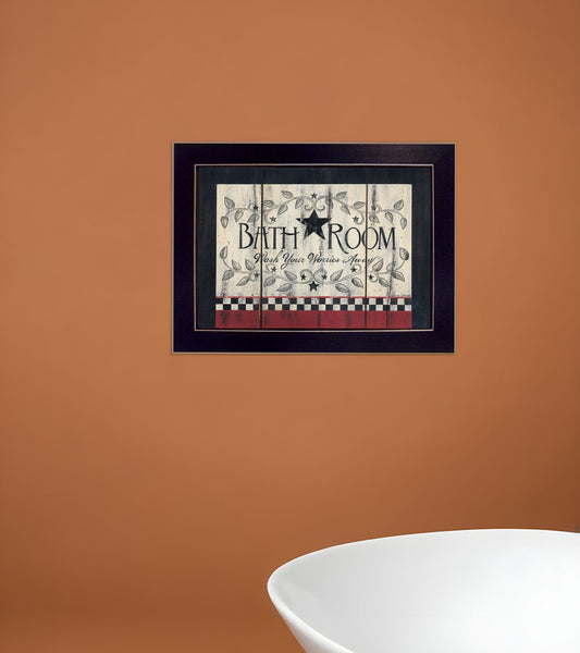 Bathroom 5 Black Framed Print Bathroom Wall Art - Homeroots