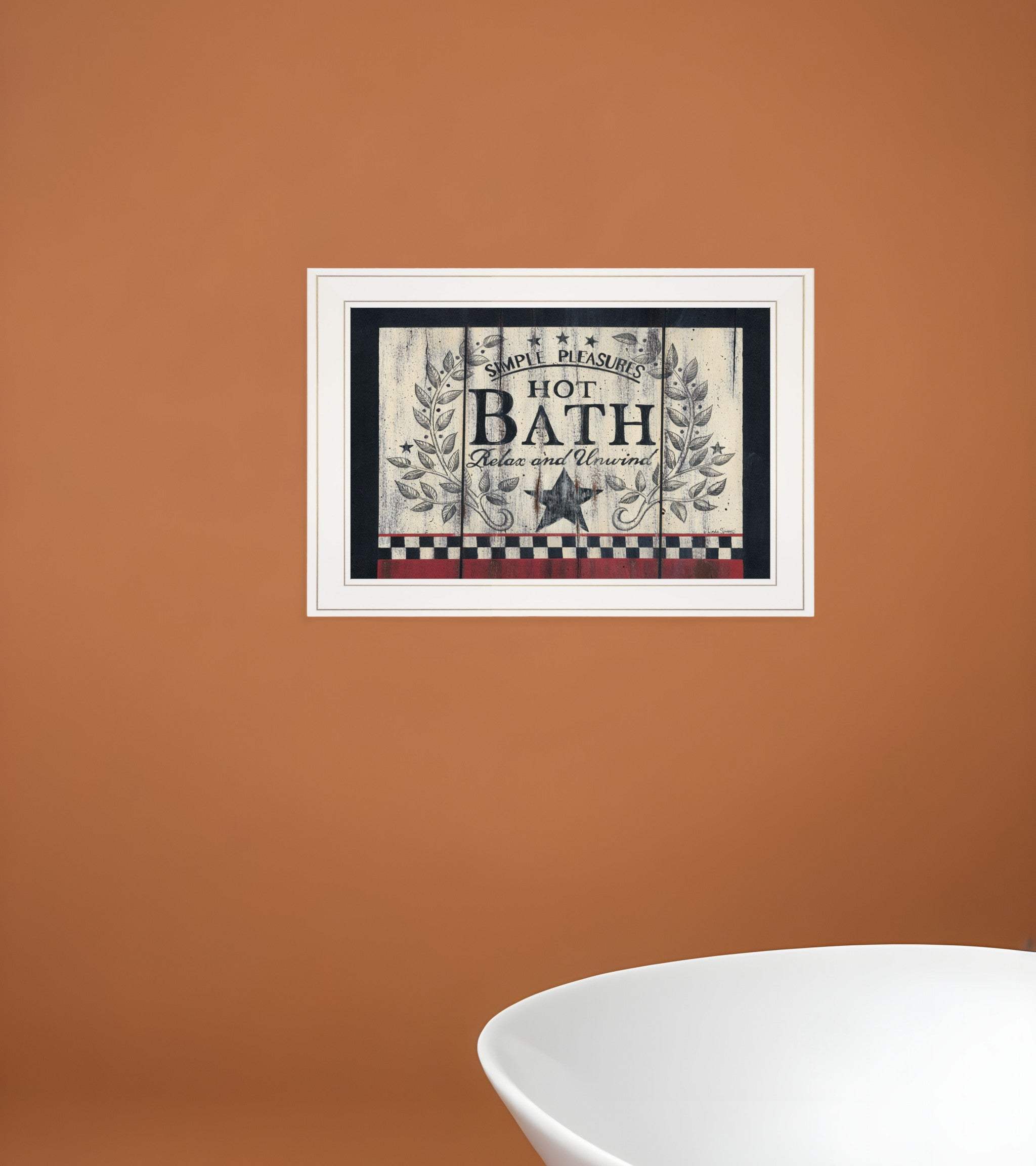 Hot Bath 13 White Framed Print Bathroom Wall Art - Homeroots - Flyclothing LLC