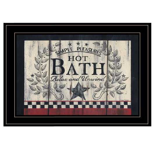 Hot Bath 14 Black Framed Print Bathroom Wall Art - Homeroots