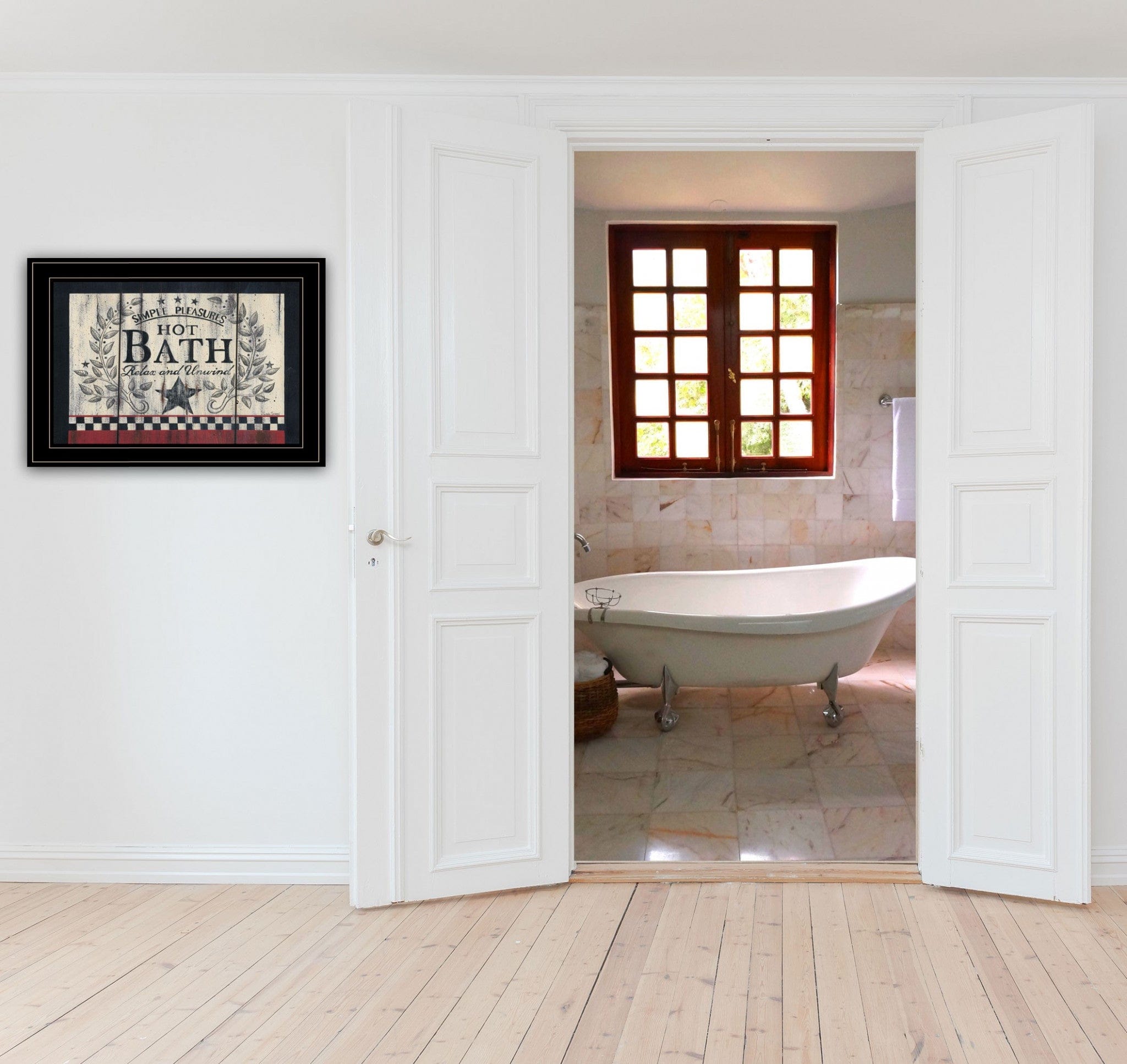 Hot Bath 14 Black Framed Print Bathroom Wall Art - Homeroots