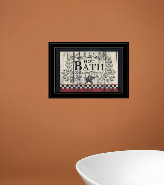Hot Bath 14 Black Framed Print Bathroom Wall Art - Homeroots