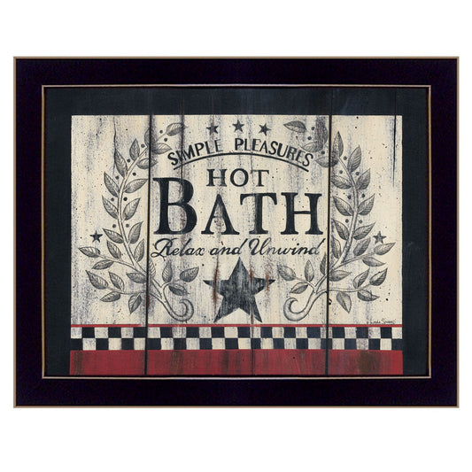 Hot Bath 15 Black Framed Print Bathroom Wall Art - Homeroots