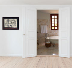 Hot Bath 15 Black Framed Print Bathroom Wall Art - Homeroots