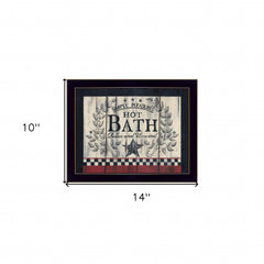 Hot Bath 15 Black Framed Print Bathroom Wall Art - Homeroots