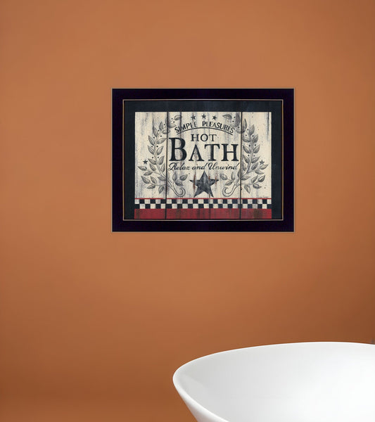 Hot Bath 15 Black Framed Print Bathroom Wall Art - Homeroots