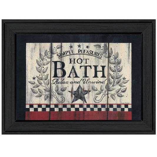 Hot Bath 2 Black Framed Print Bathroom Wall Art - Homeroots