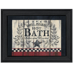 Hot Bath 2 Black Framed Print Bathroom Wall Art - Homeroots
