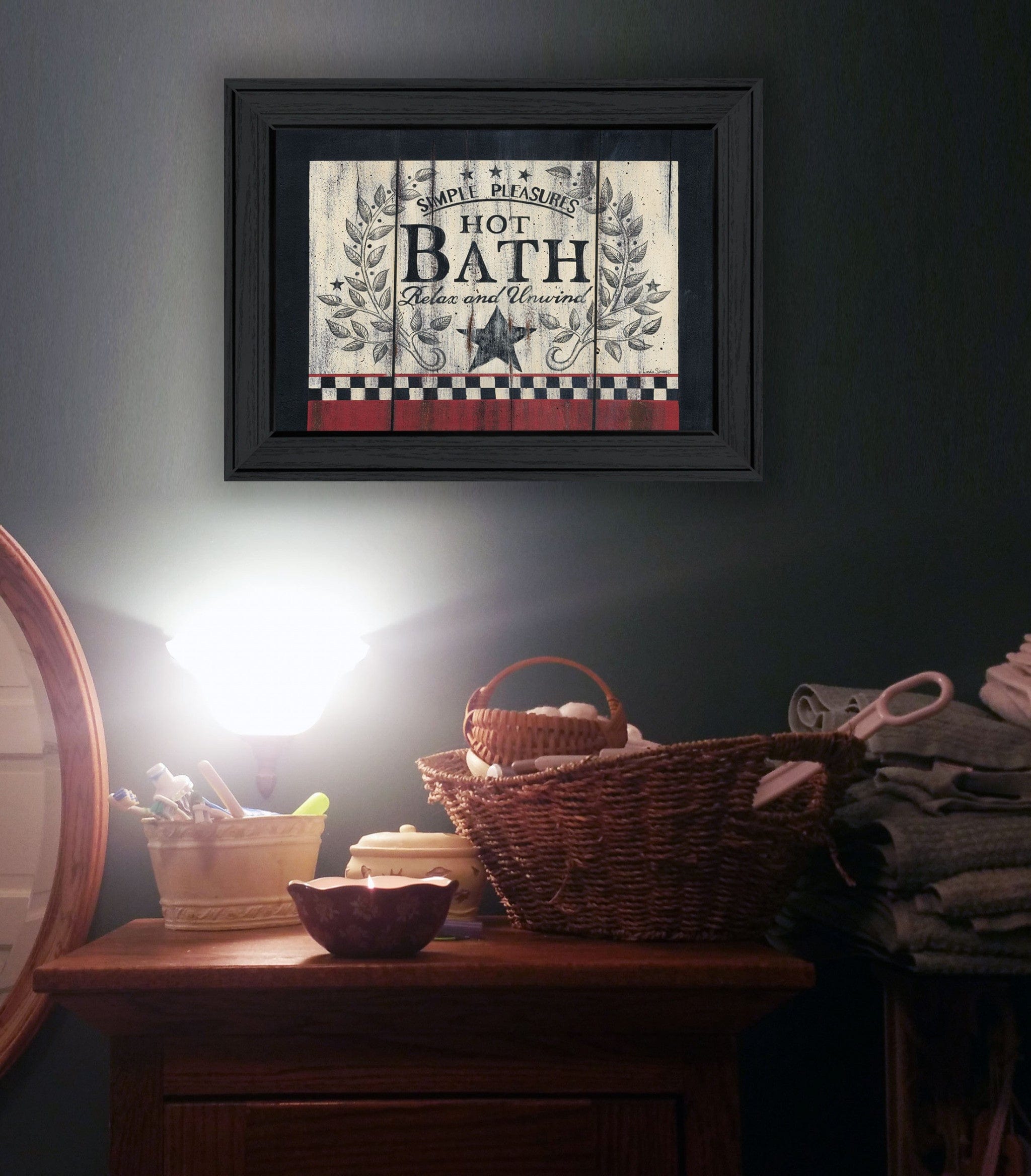 Hot Bath 2 Black Framed Print Bathroom Wall Art - Homeroots