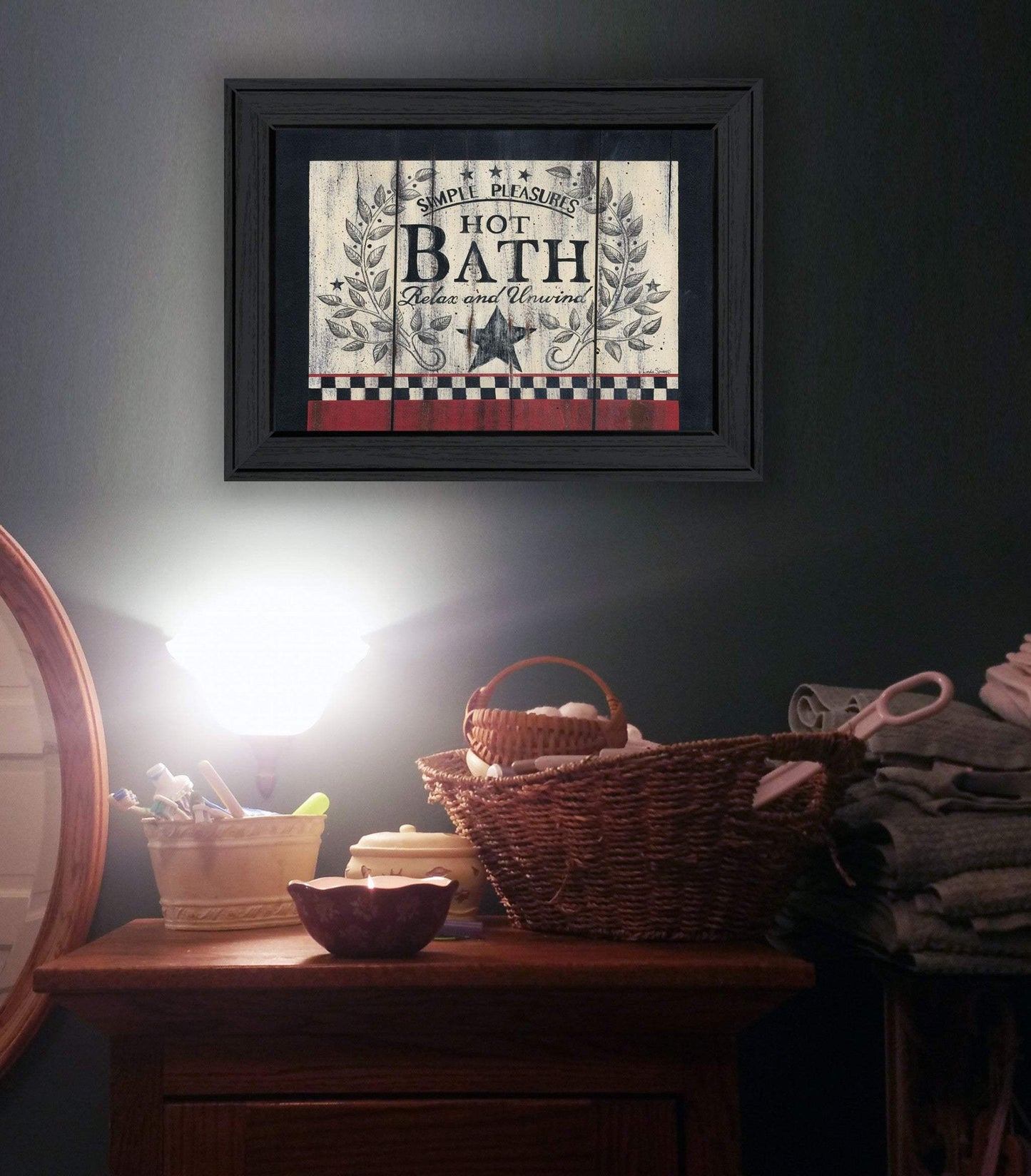 Hot Bath 2 Black Framed Print Bathroom Wall Art - Homeroots - Flyclothing LLC