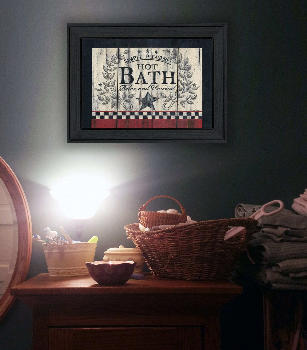 Hot Bath 2 Black Framed Print Bathroom Wall Art - Homeroots - Flyclothing LLC