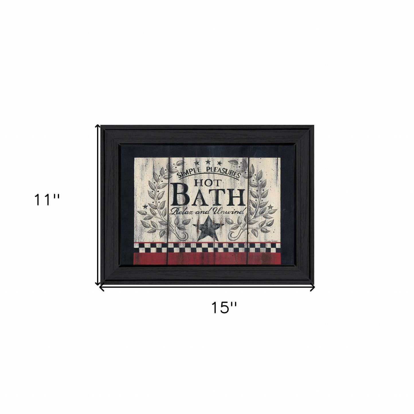 Hot Bath 2 Black Framed Print Bathroom Wall Art - Homeroots - Flyclothing LLC