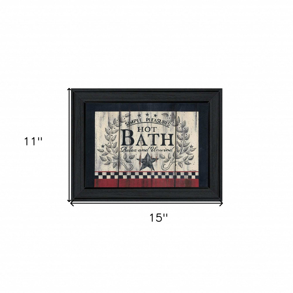 Hot Bath 2 Black Framed Print Bathroom Wall Art - Homeroots - Flyclothing LLC