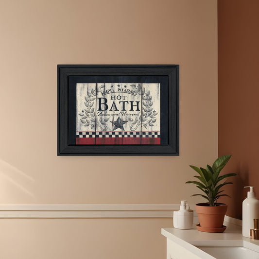 Hot Bath 2 Black Framed Print Bathroom Wall Art - Homeroots