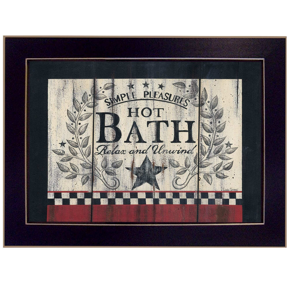 Hot Bath 3 Black Framed Print Bathroom Wall Art - Homeroots - Flyclothing LLC