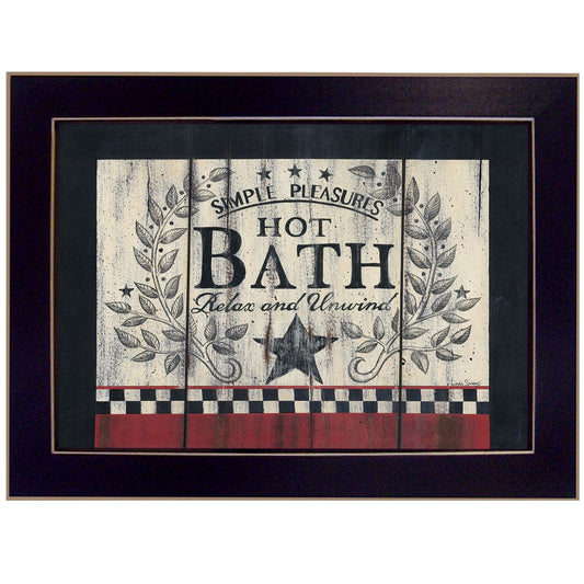 Hot Bath 3 Black Framed Print Bathroom Wall Art - Homeroots