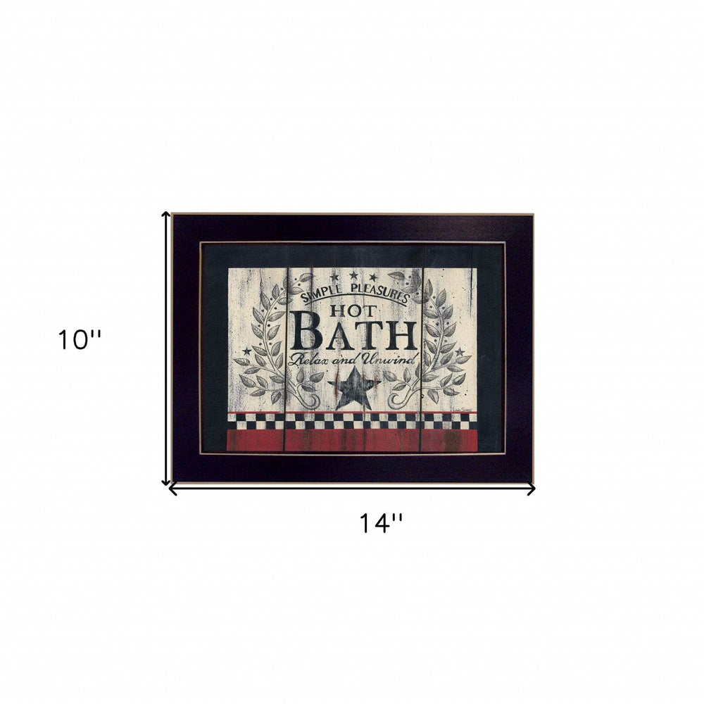 Hot Bath 3 Black Framed Print Bathroom Wall Art - Homeroots - Flyclothing LLC