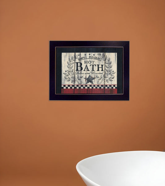 Hot Bath 3 Black Framed Print Bathroom Wall Art - Homeroots