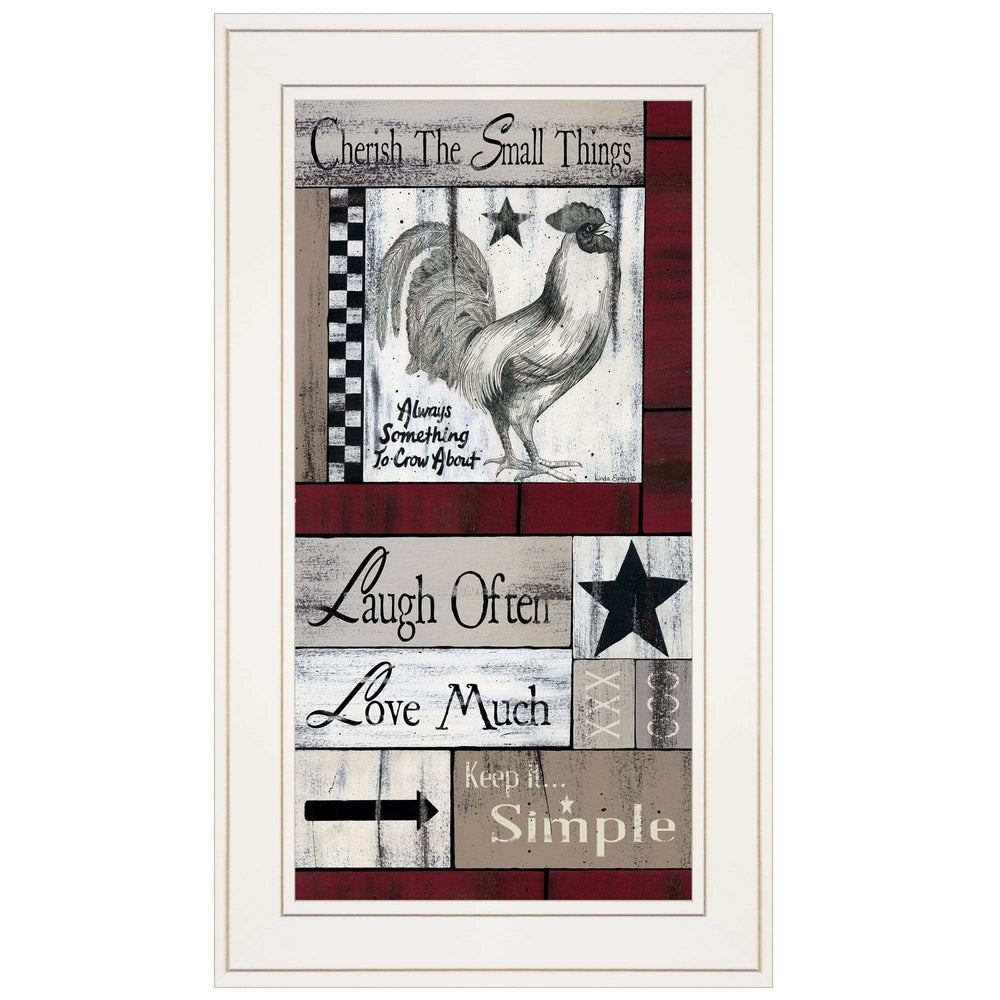 Cherish The Small things 1 White Framed Print Wall Art - Homeroots - Flyclothing LLC