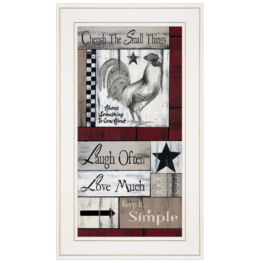 Cherish The Small things 1 White Framed Print Wall Art - Homeroots