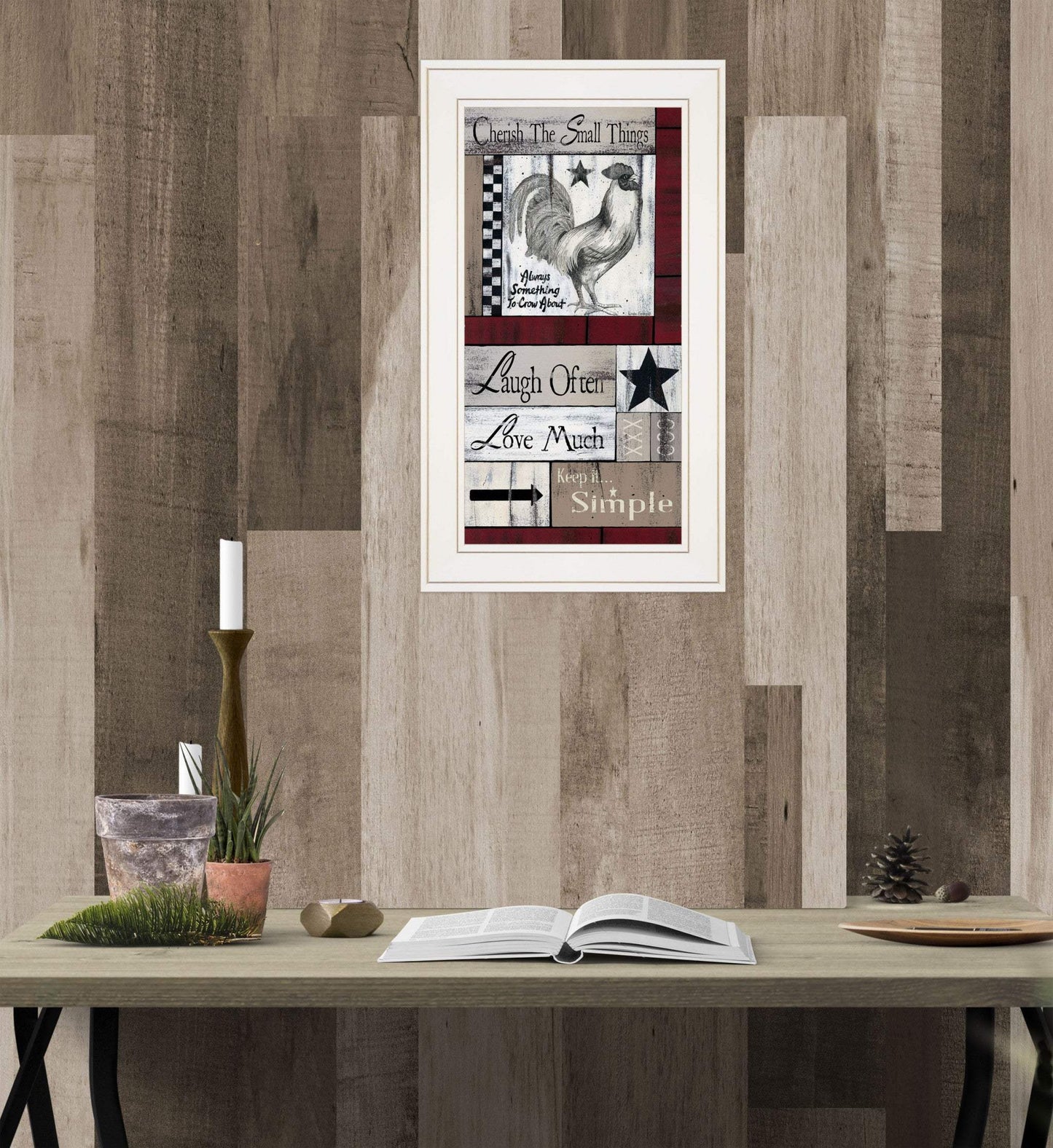 Cherish The Small things 1 White Framed Print Wall Art - Homeroots - Flyclothing LLC