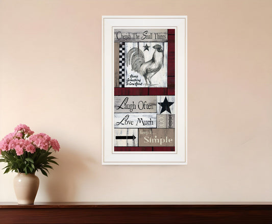 Cherish The Small things 1 White Framed Print Wall Art - Homeroots