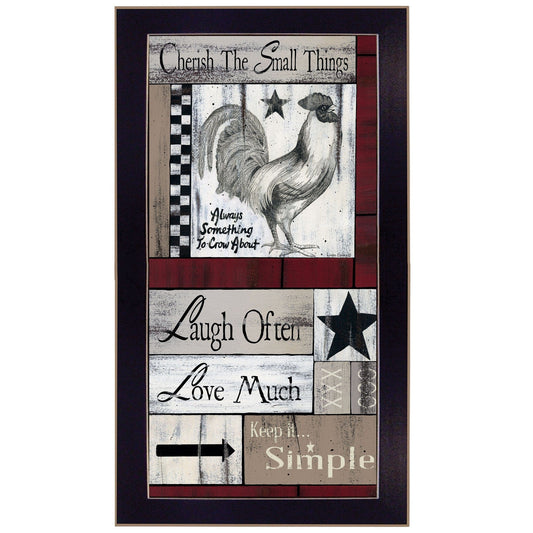 Cherish The Small things 2 Black Framed Print Wall Art - Homeroots