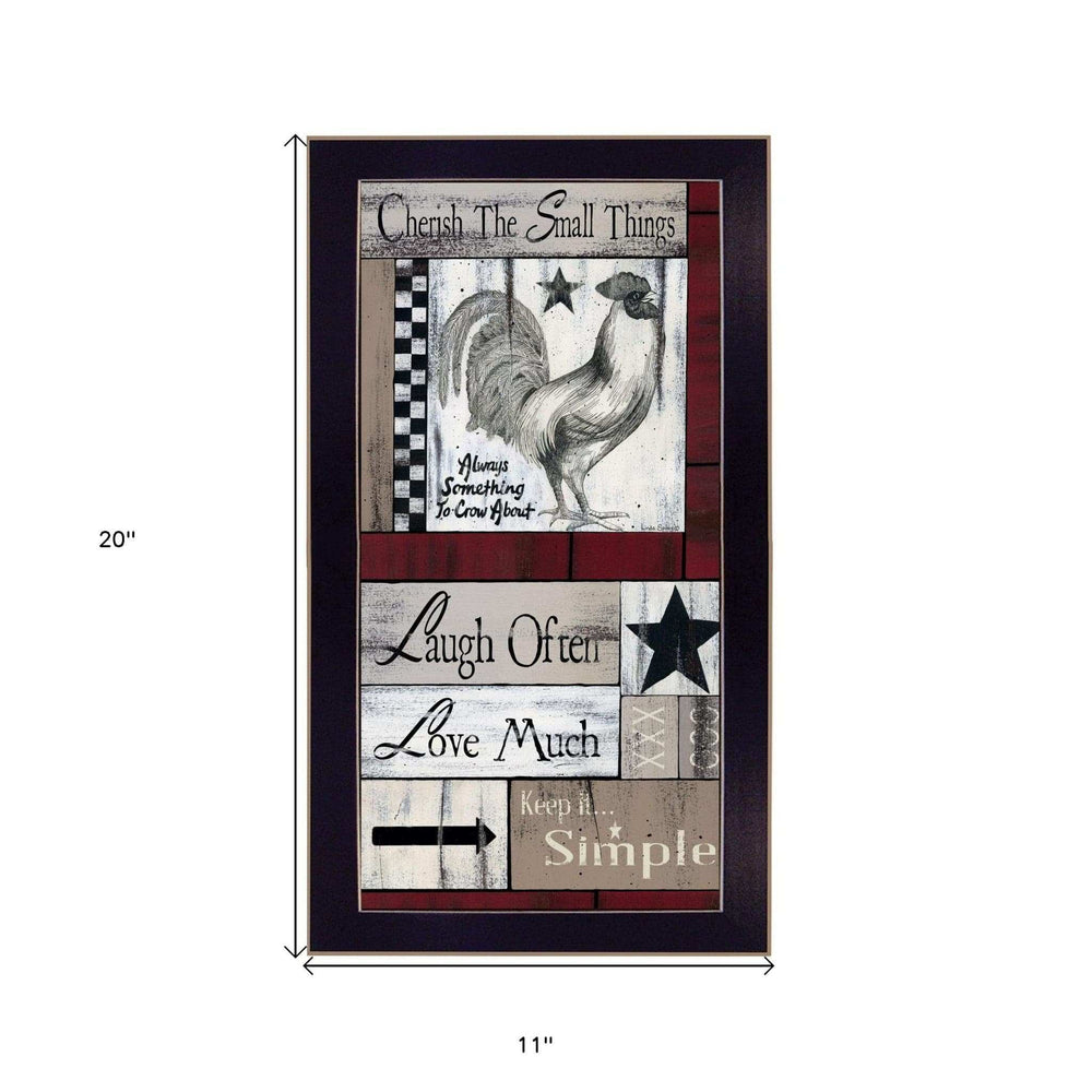 Cherish The Small things 2 Black Framed Print Wall Art - Homeroots - Flyclothing LLC