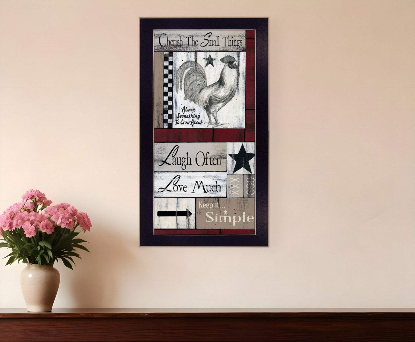 Cherish The Small things 2 Black Framed Print Wall Art - Homeroots - Flyclothing LLC