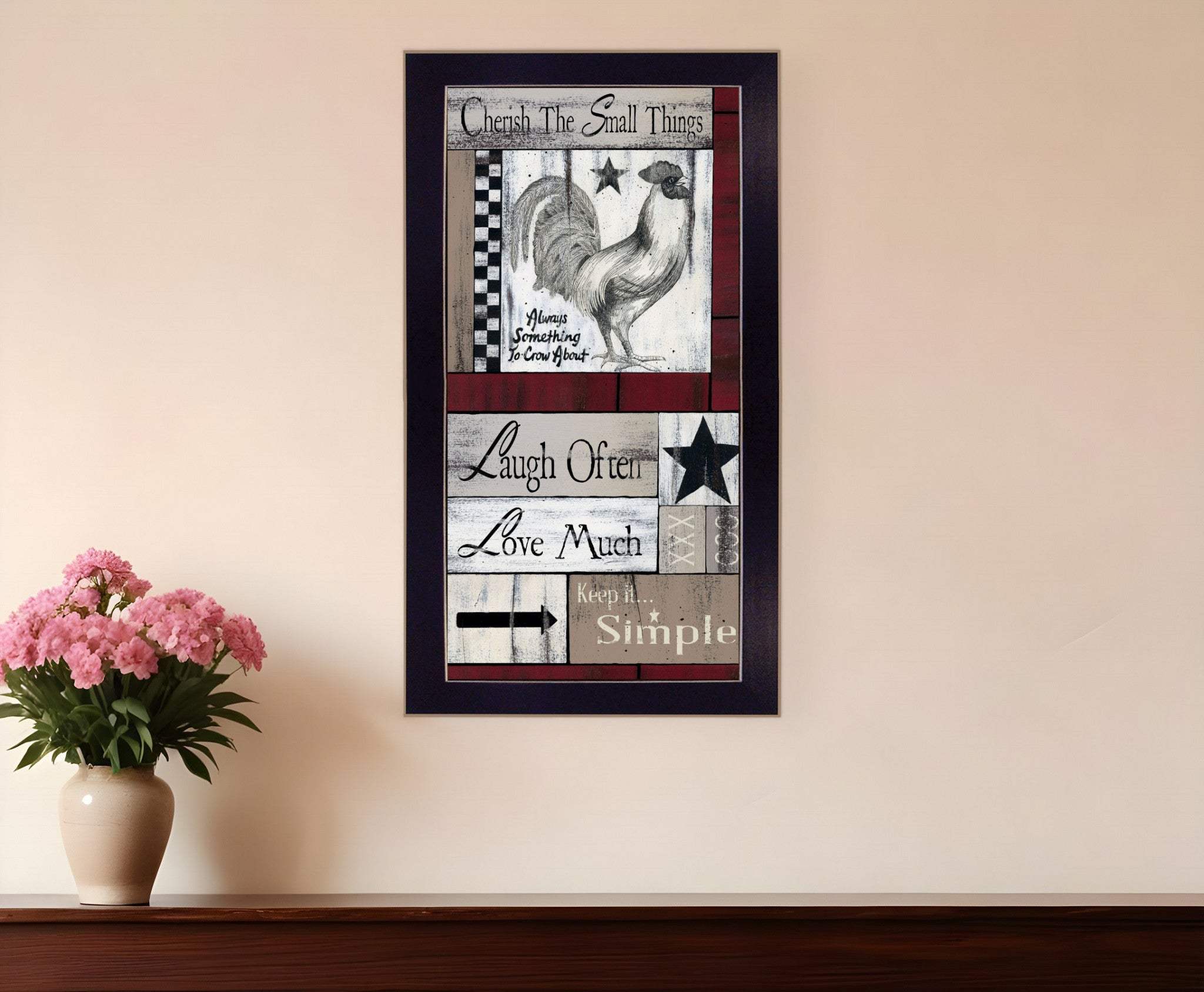 Cherish The Small things 2 Black Framed Print Wall Art - Homeroots - Flyclothing LLC