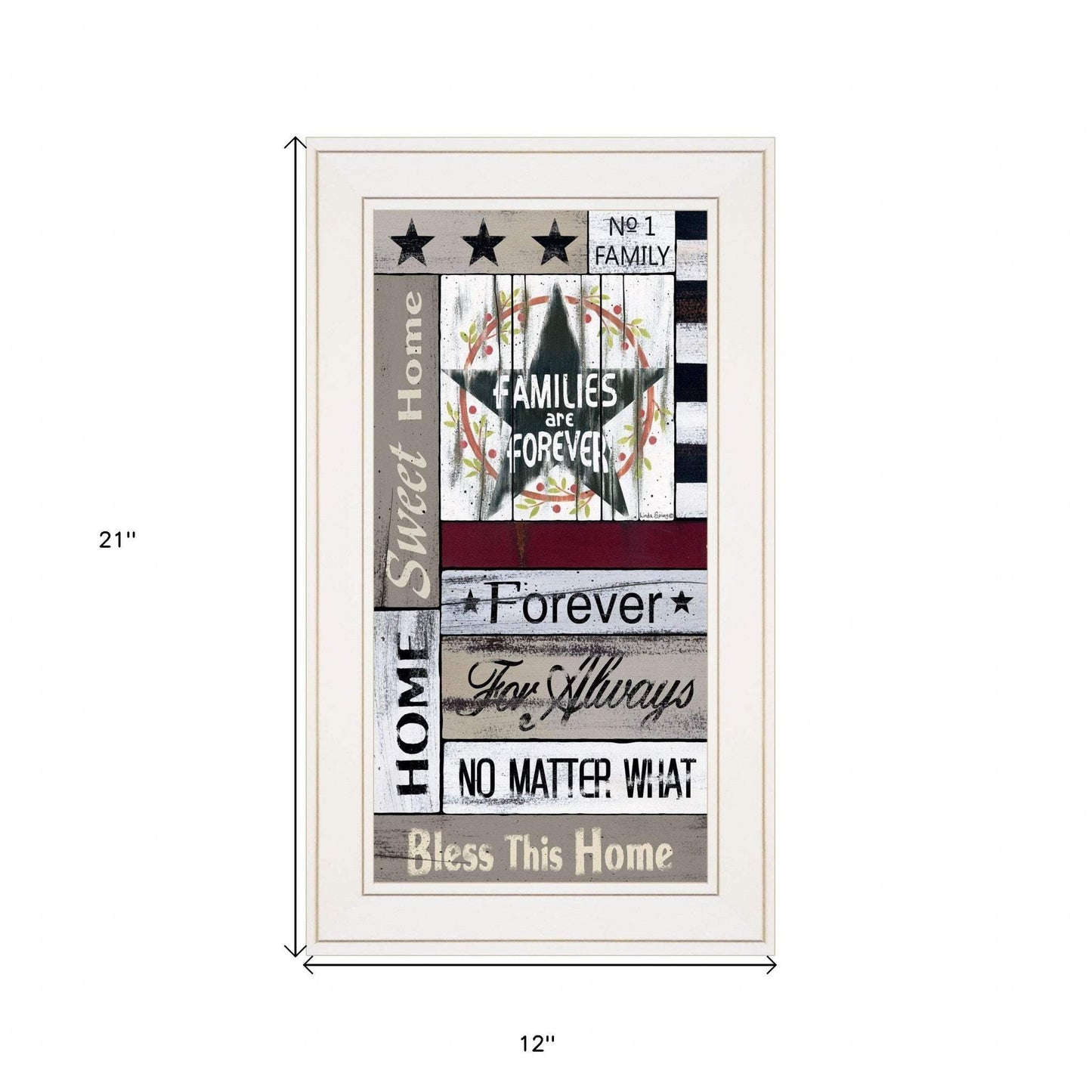 Families are Forever 2 White Framed Print Wall Art - Homeroots - Flyclothing LLC