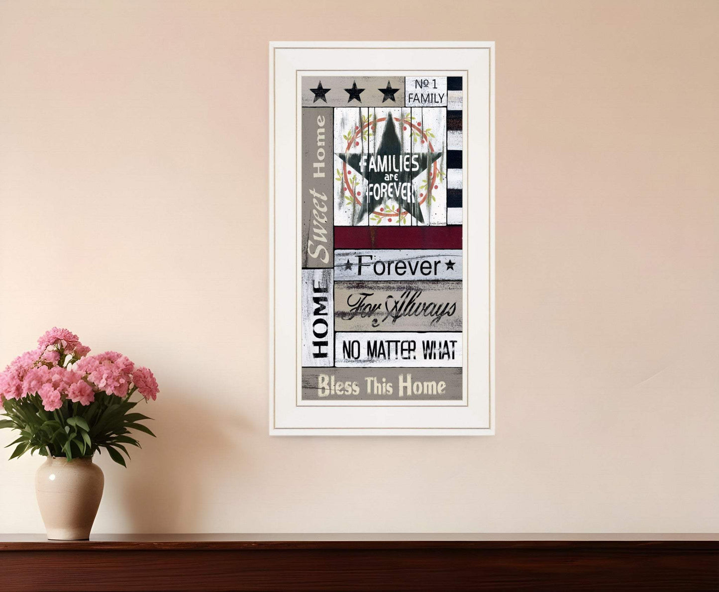 Families are Forever 2 White Framed Print Wall Art - Homeroots - Flyclothing LLC