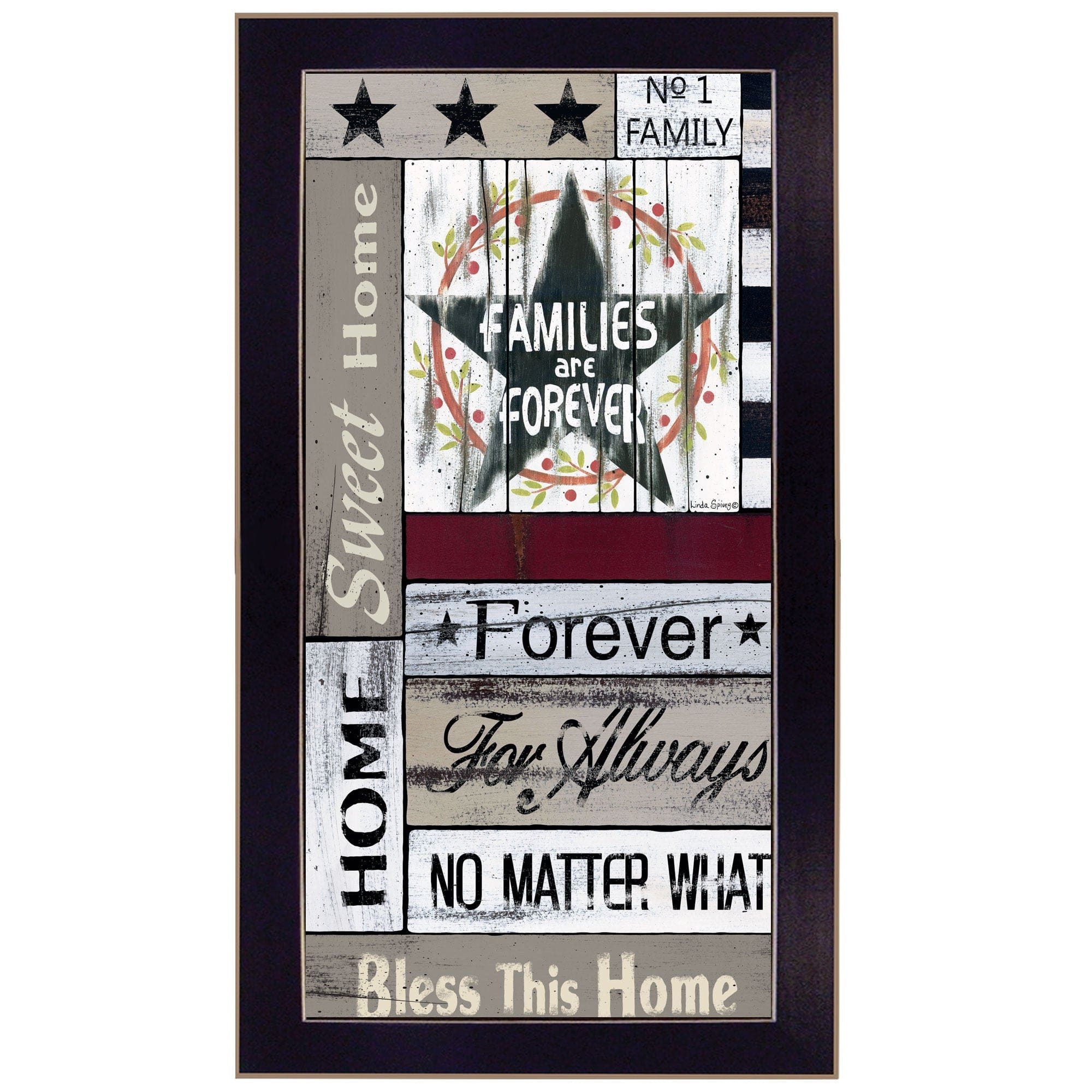 Families are Forever 3 Black Framed Print Wall Art - Homeroots