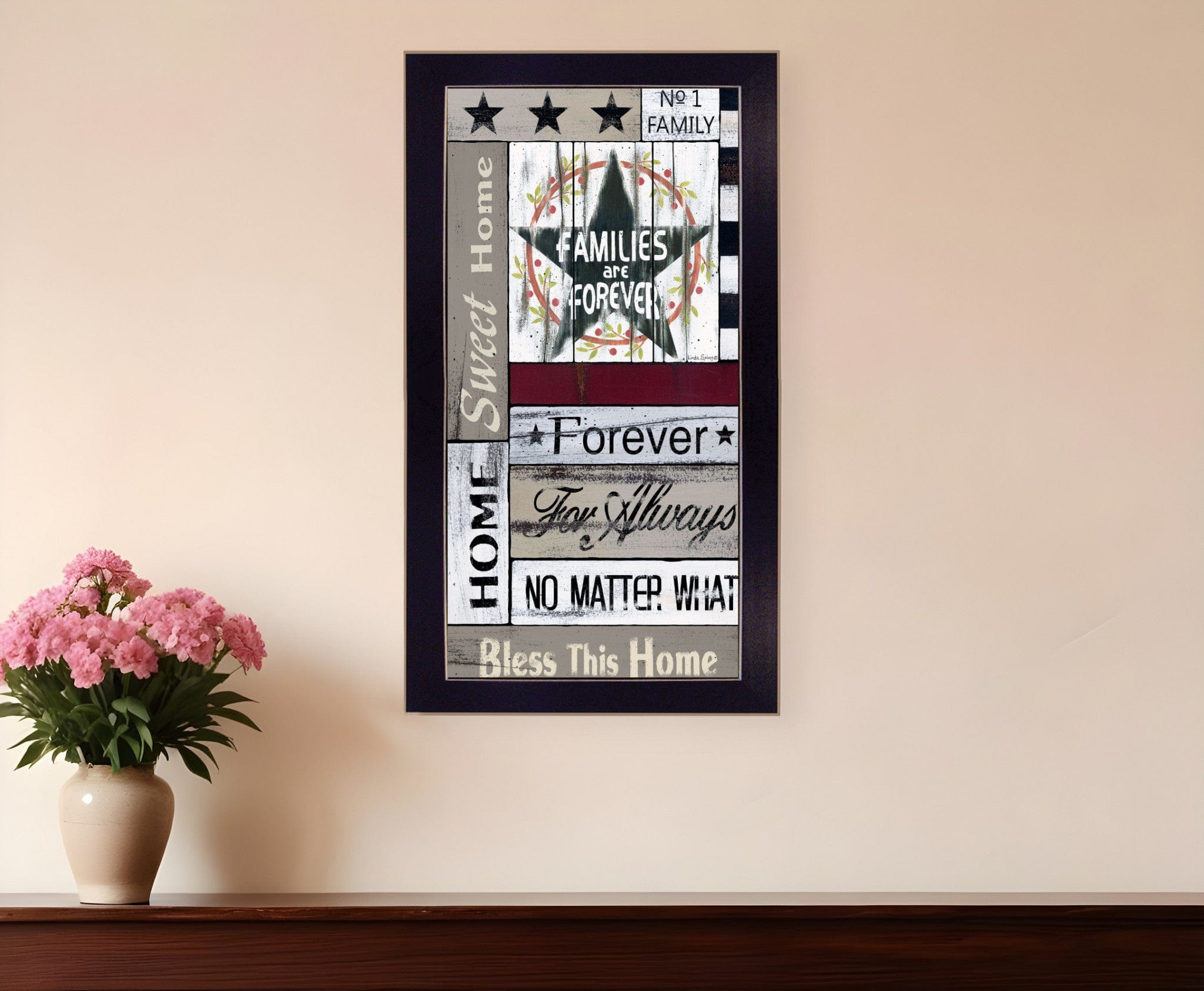 Families are Forever 3 Black Framed Print Wall Art - Homeroots