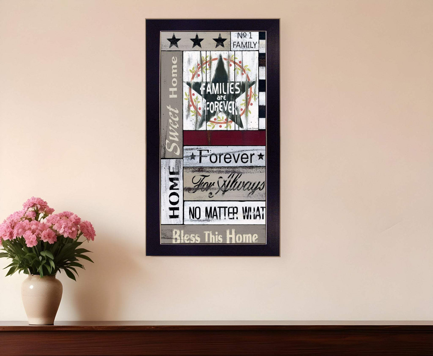 Families are Forever 3 Black Framed Print Wall Art - Homeroots - Flyclothing LLC