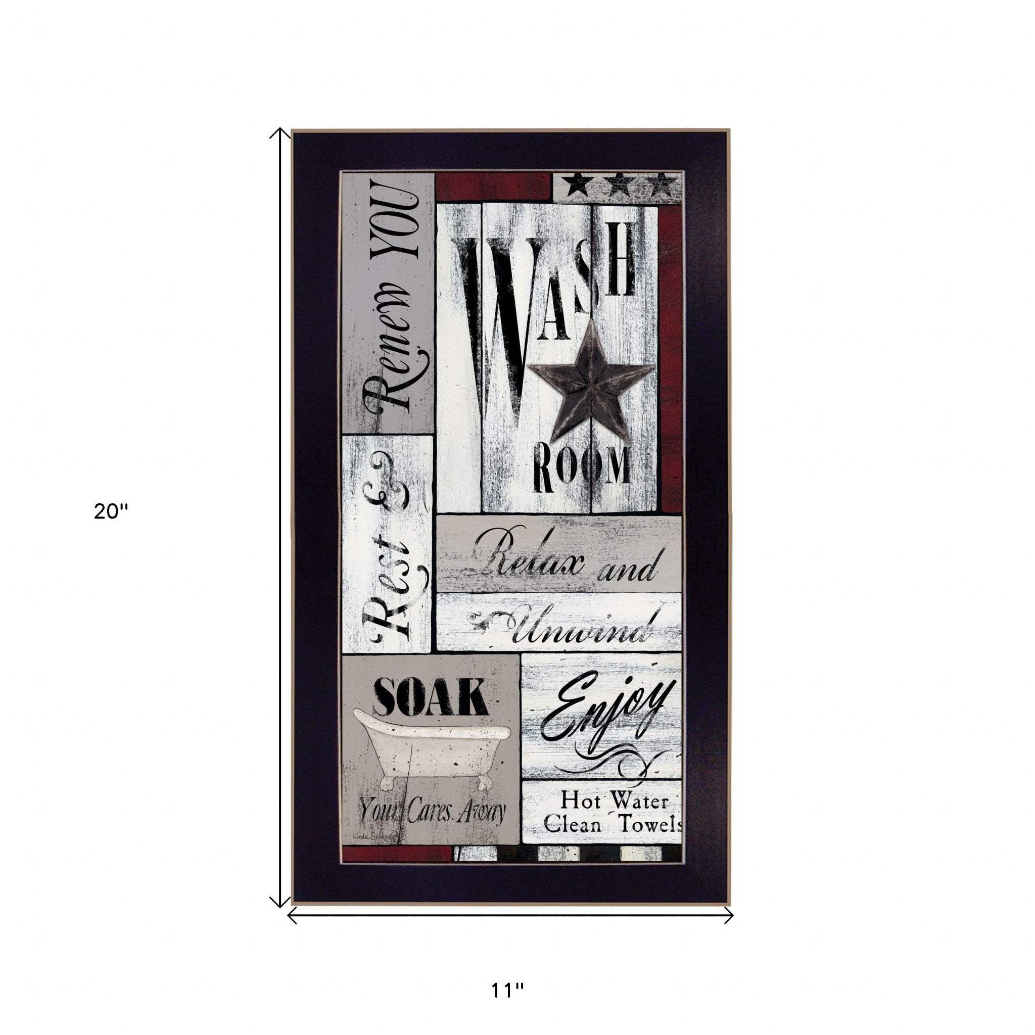 Soak Your Cares Away 2 Black Framed Print Bathroom Wall Art - Homeroots - Flyclothing LLC