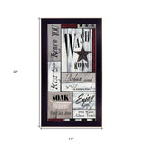 Soak Your Cares Away 2 Black Framed Print Bathroom Wall Art - Homeroots - Flyclothing LLC