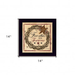 Families are Forever 1 Black Framed Print Wall Art - Homeroots