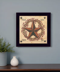 Peace Love Hope Joy Black Framed Print Wall Art - Homeroots