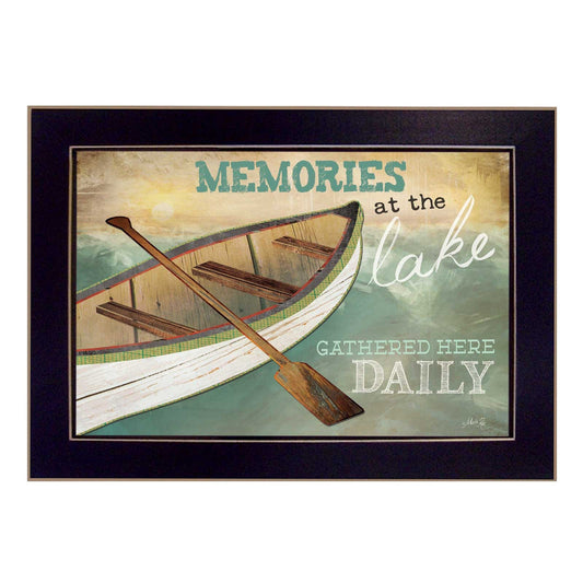 Memories at the Lake Black Framed Print Wall Art - Homeroots