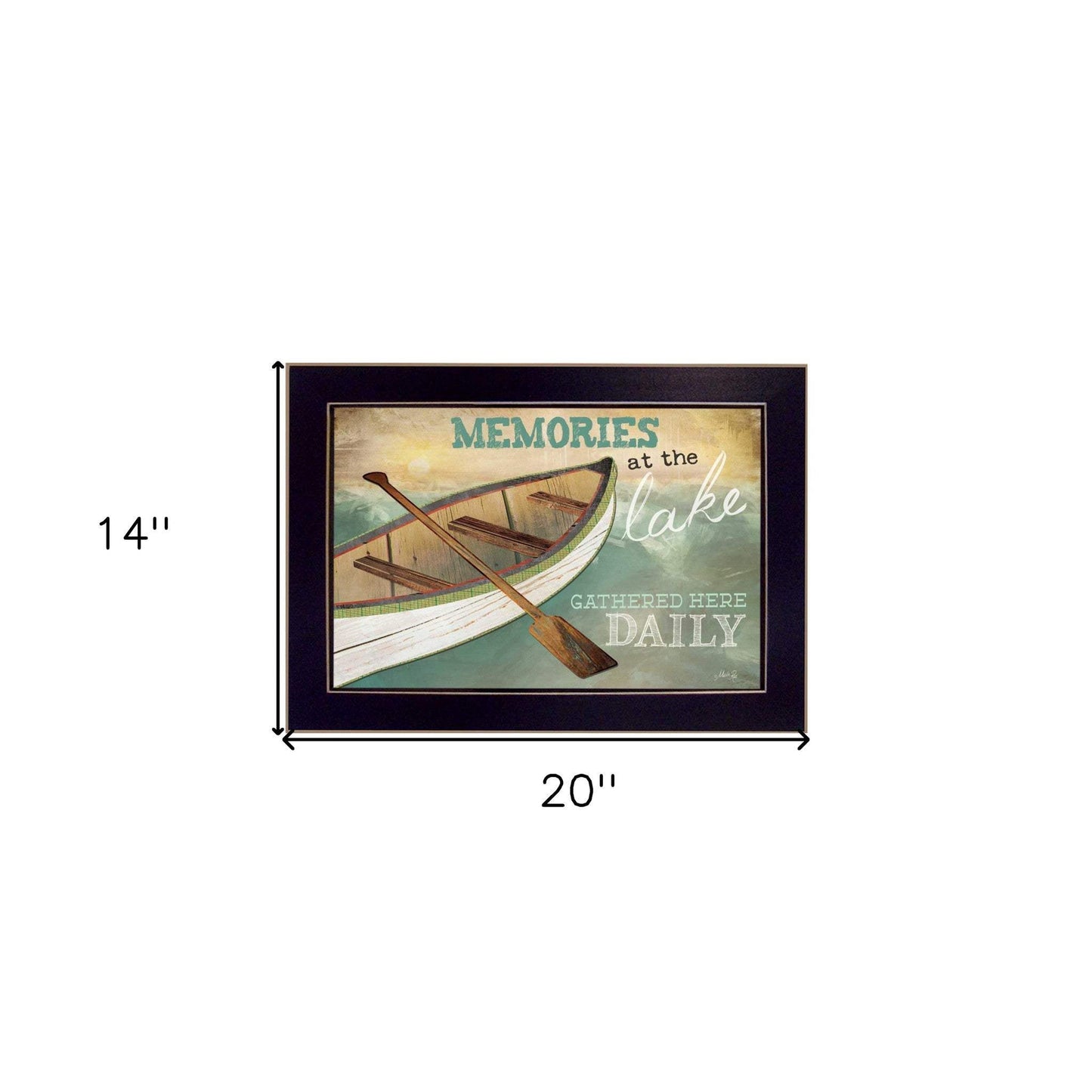 Memories at the Lake Black Framed Print Wall Art - Homeroots - Flyclothing LLC