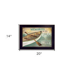 Memories at the Lake Black Framed Print Wall Art - Homeroots