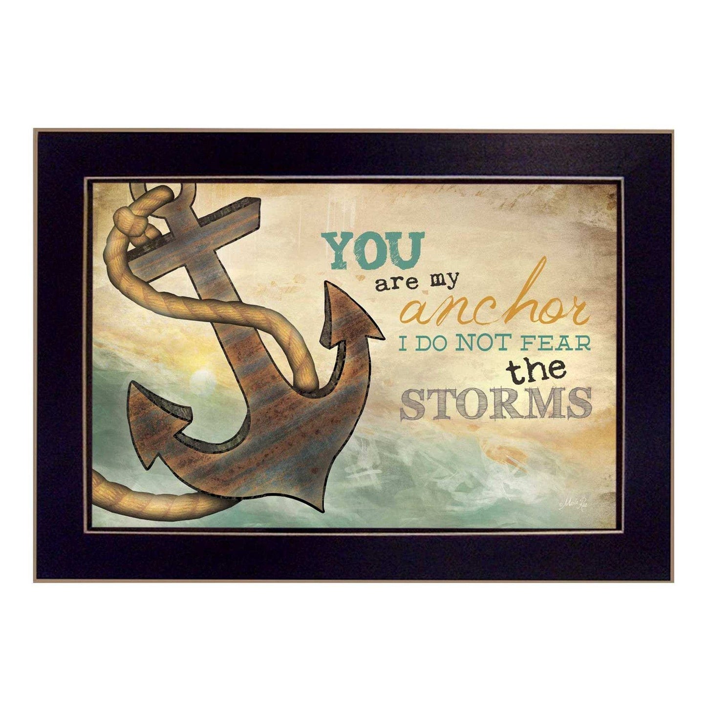 You Are my Anchor Black Framed Print Wall Art - Homeroots - Flyclothing LLC