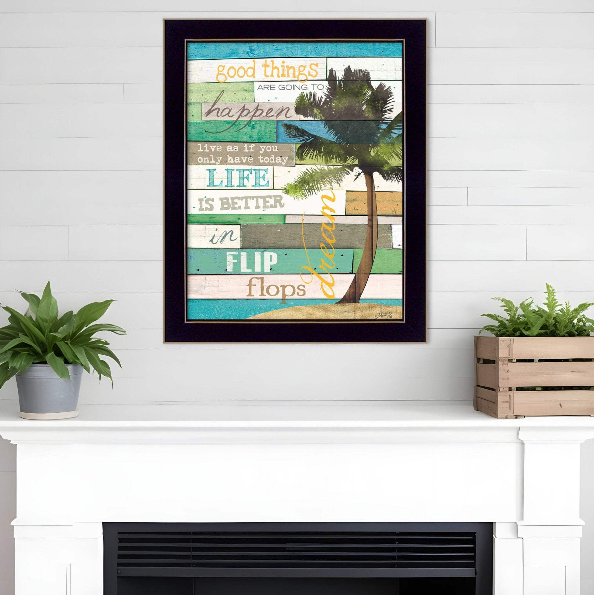 Good Things 2 Black Framed Print Wall Art - Homeroots - Flyclothing LLC