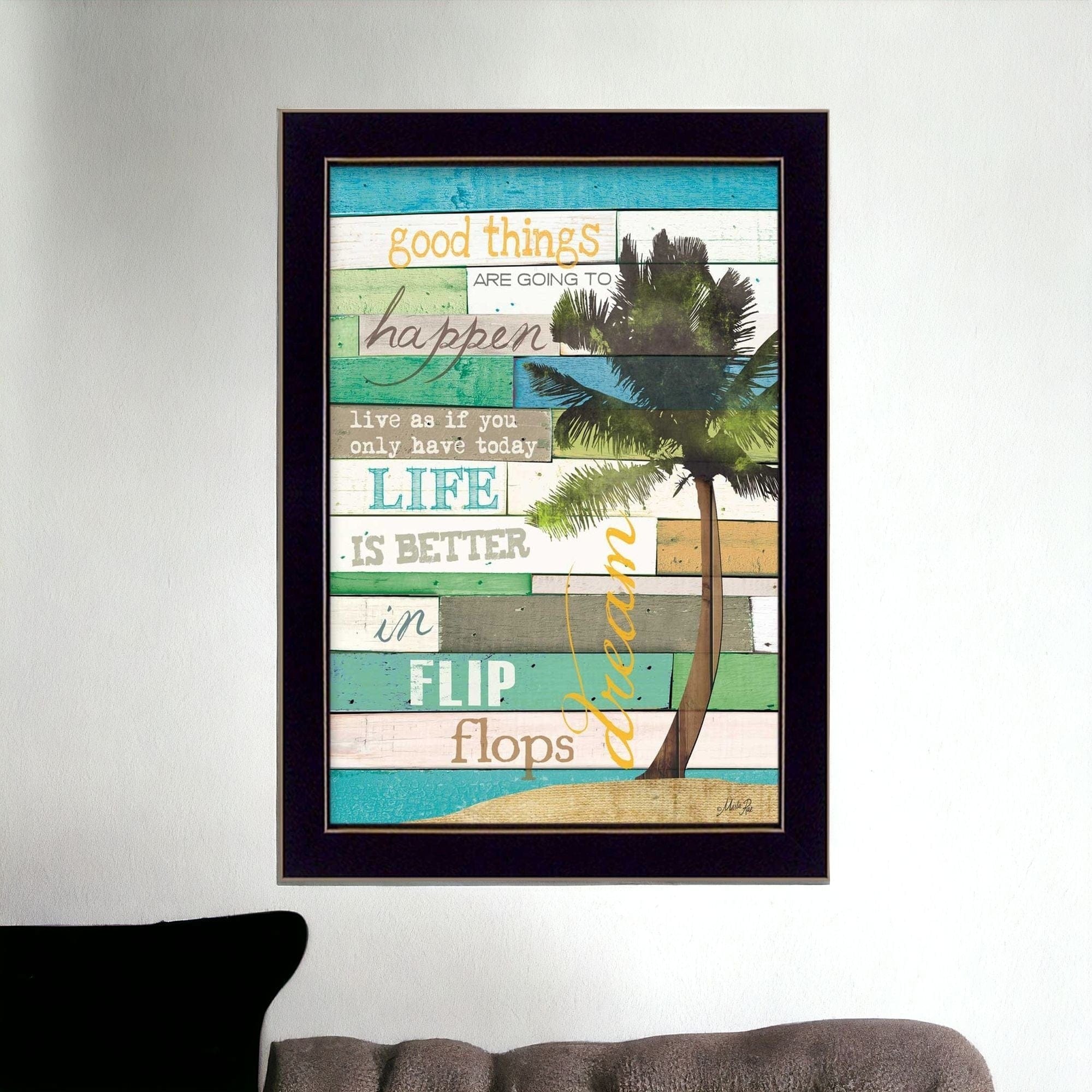 Good Things 1 Black Framed Print Wall Art - Homeroots
