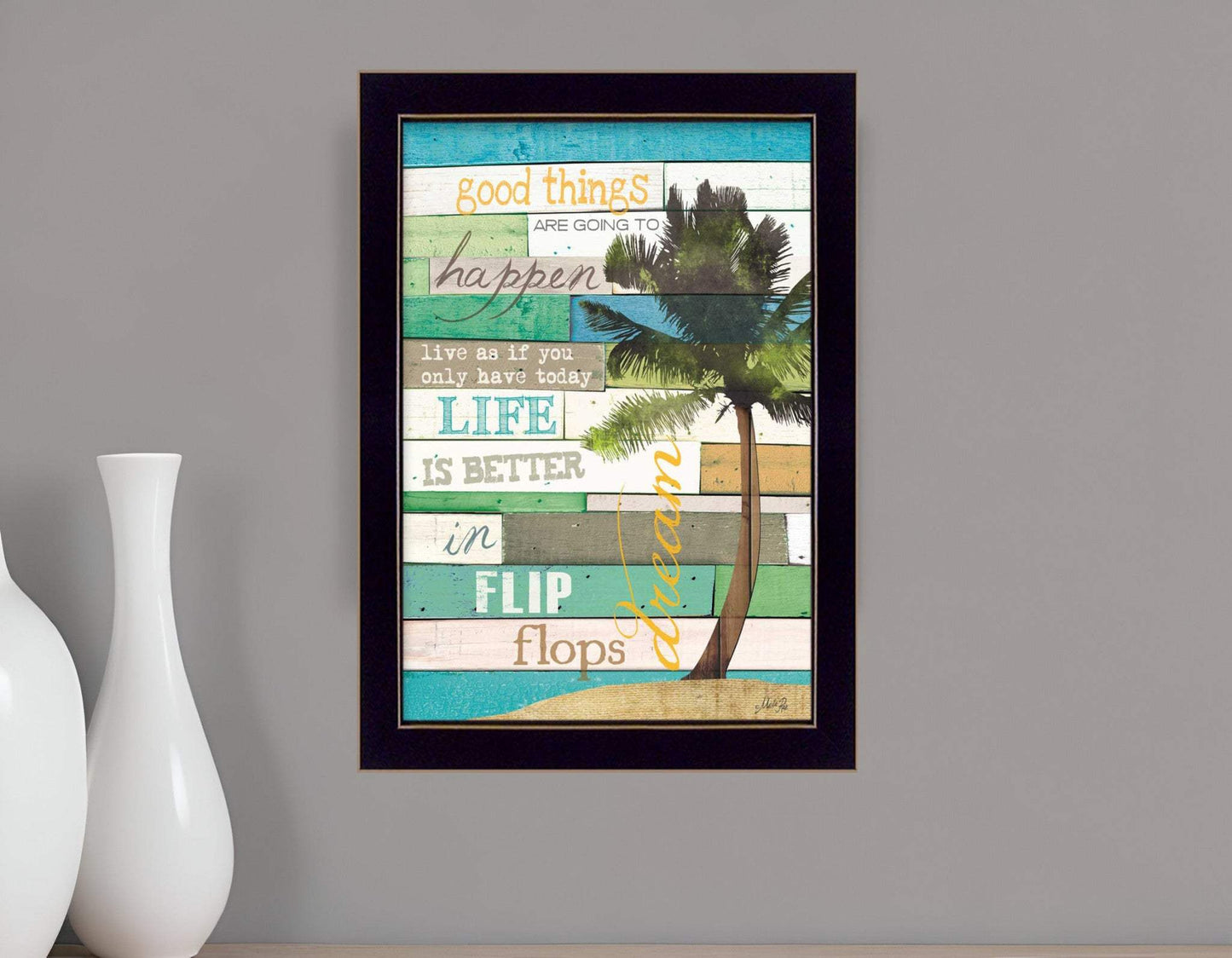 Good Things 1 Black Framed Print Wall Art - Homeroots - Flyclothing LLC