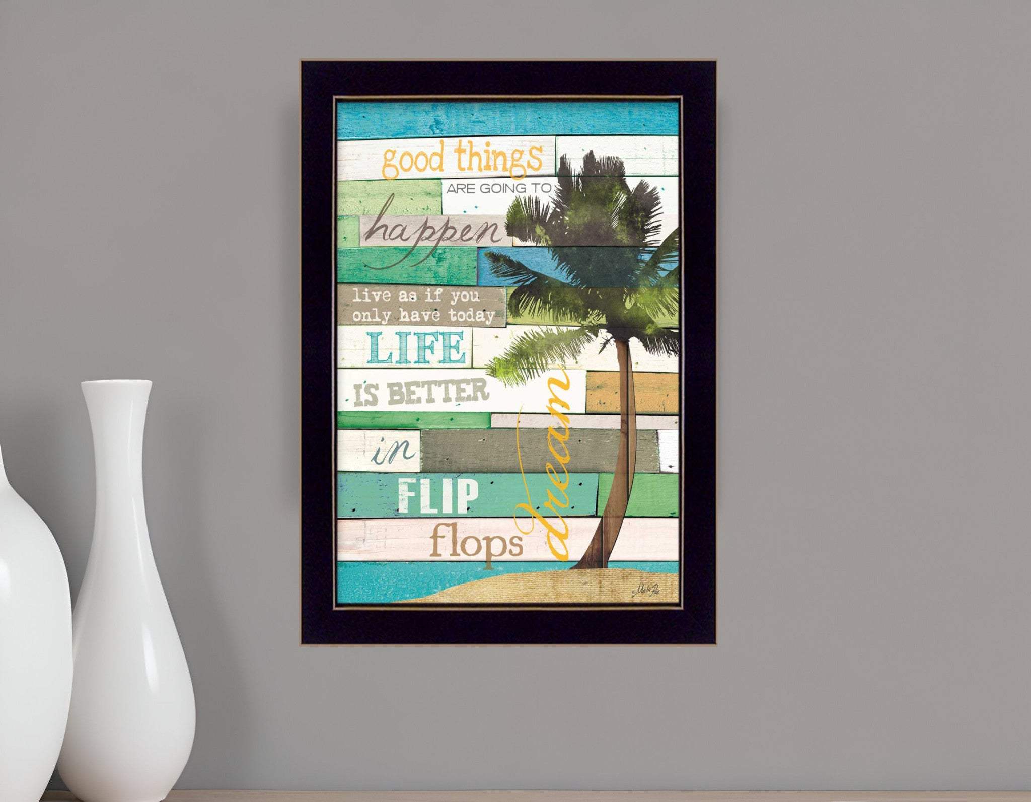 Good Things 1 Black Framed Print Wall Art - Homeroots - Flyclothing LLC